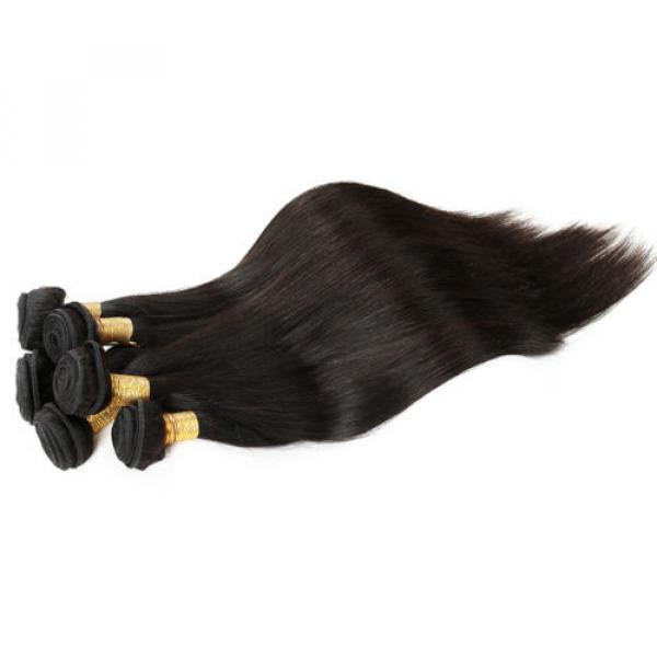 7A Peruvian Virgin Hair Long Straight Weave Silky Hair Wefts Human Remy Hair 22&#034; #4 image