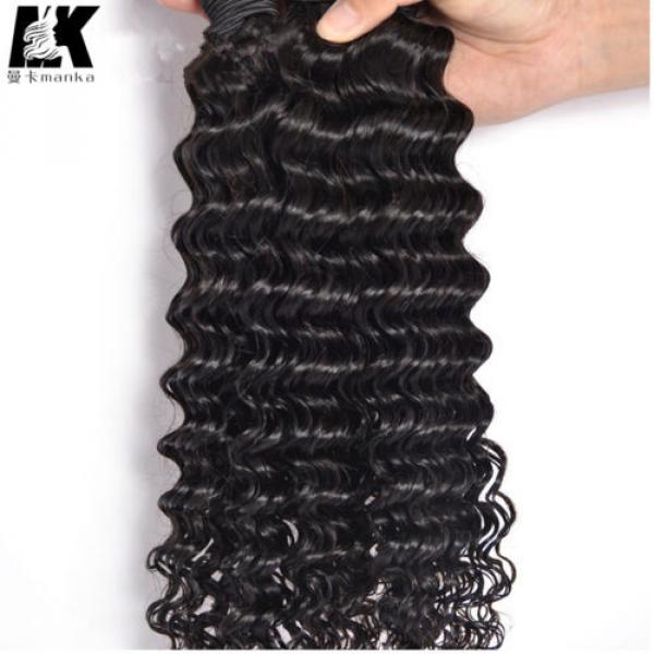 3 bundles 300g Brazilian Peruvian Human Hair Weaves Virgin Deep Wave Hair Weft #2 image