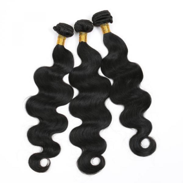 7A Peruvian Virgin Hair Body Wave Weave Hair Wefts Human Remy Hair Wavy 22 inch #4 image