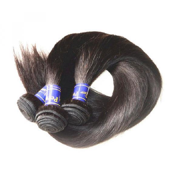 8A Grade Good Silk Straight Virgin Peruvian Human Hair Extensions 300G 3Bundles #3 image