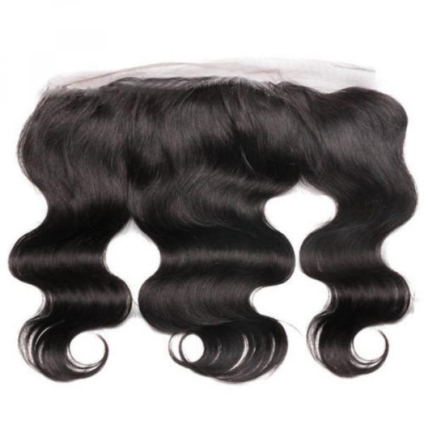 7A 300G Peruvian Virgin Hair Body Wave Human Hair with 4*13 Lace Frontal Closure #3 image