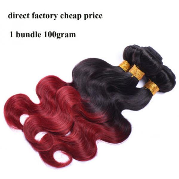 100g per Bundle Virgin Peruvian Human Hair Weave 1B/bug Body Wave 3 Pieces #2 image