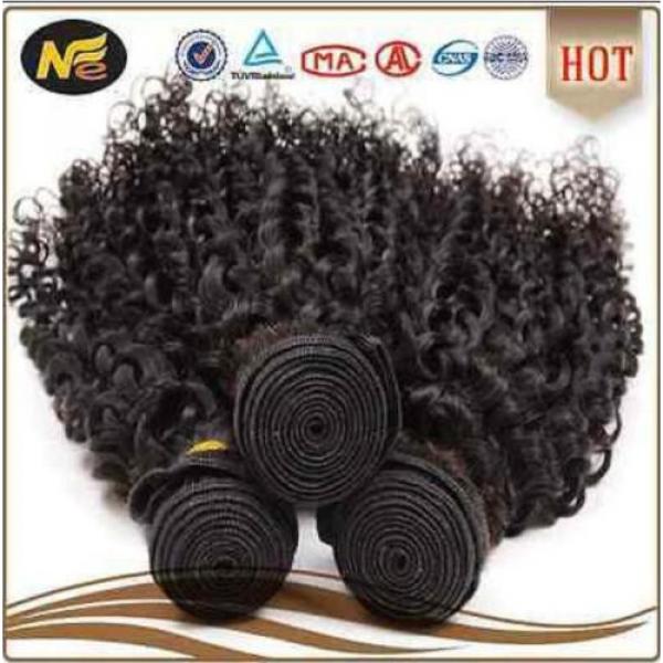 3 Bundles/lot 300g Unprocessed Virgin Peruvian Kinky curly Human Hair Extension #4 image