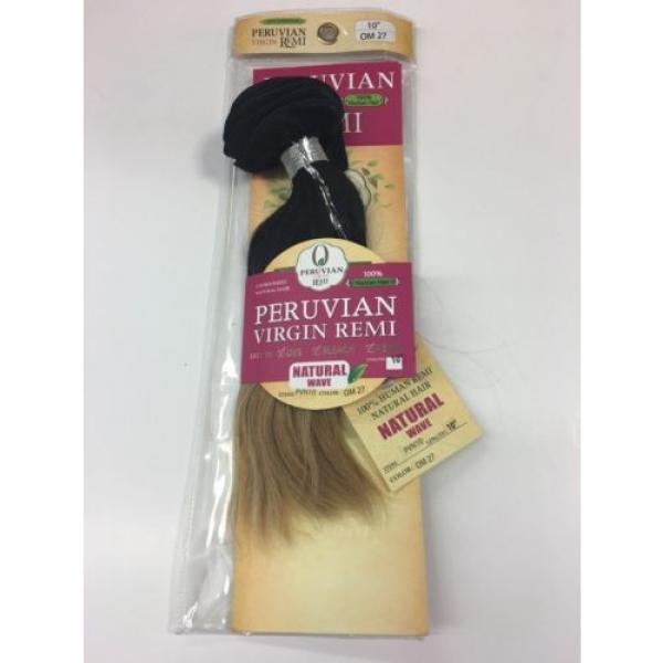 Peruvian 100% VIRGIN REMI Human Weave Hair OMBRE 2-Tone Extension 10&#034; OM27 #1 image