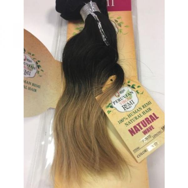Peruvian 100% VIRGIN REMI Human Weave Hair OMBRE 2-Tone Extension 10&#034; OM27 #4 image