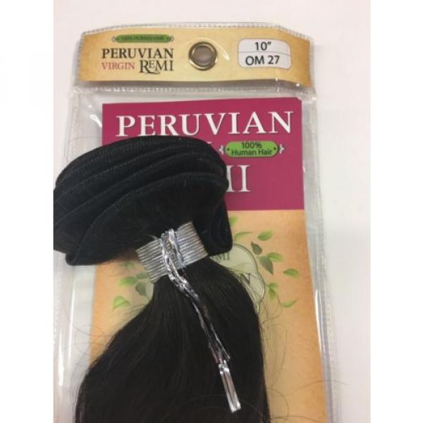 Peruvian 100% VIRGIN REMI Human Weave Hair OMBRE 2-Tone Extension 10&#034; OM27 #5 image