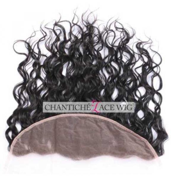 Virgin Human Hair Lace Frontal Closures Peruvian Remy Hair Extensions Water Wave #3 image