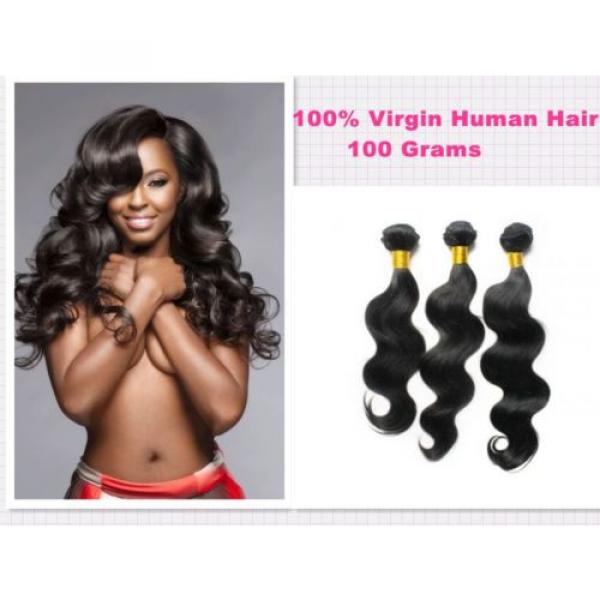 9A Peruvian Wave Bundles Human Virgin Hair Extensions Weave Weft 100g #1 image