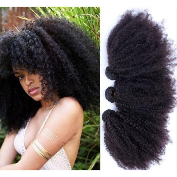 100% Virgin-Brazilian-Peruvian-Malaysian Afro Kinky Curly Hair Natural Black100g #1 image