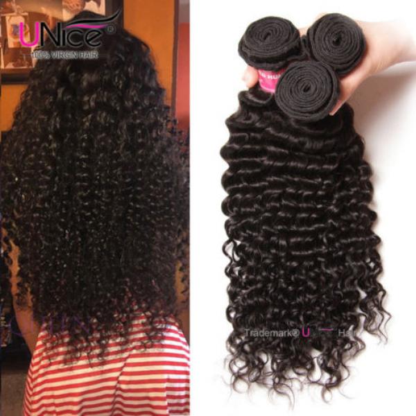 100g 300g 100% Virgin Brazilian Deep Curly Wave Hair Peruvian Human Hair Bundles #1 image
