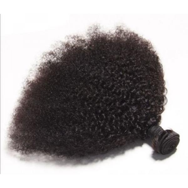 100% Virgin-Brazilian-Peruvian-Malaysian Afro Kinky Curly Hair Natural Black100g #4 image