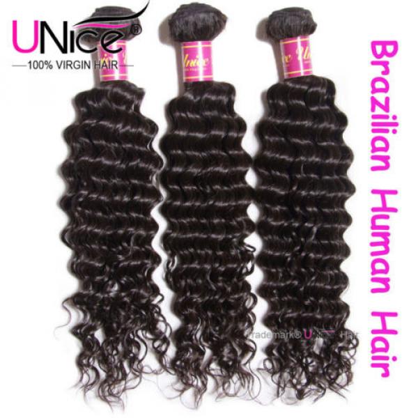 100g 300g 100% Virgin Brazilian Deep Curly Wave Hair Peruvian Human Hair Bundles #3 image