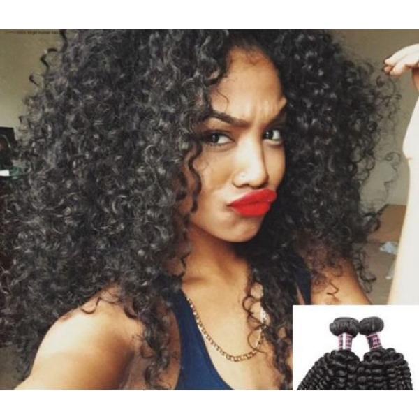 300g Afro Kinky Curly FUNMI Human Hair Extension 100% Virgin Peruvian Hair Weave #2 image