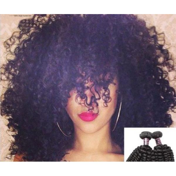 300g Afro Kinky Curly FUNMI Human Hair Extension 100% Virgin Peruvian Hair Weave #4 image