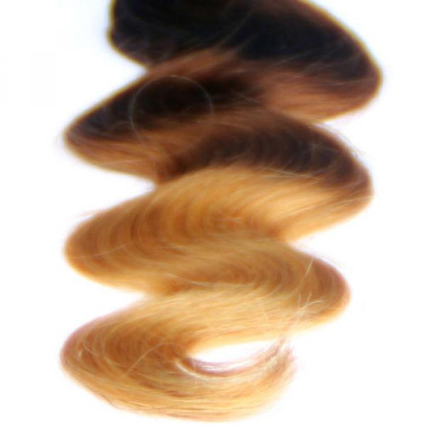 1 bundles/100g Ombre Peruvian Virgin Human Hair body wave Extension  #1B#4#27 #5 image