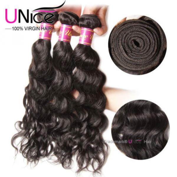 300g 8A Virgin Peruvian Natural Wave Human Hair 3 Bundles UNice Hair Extensions #5 image