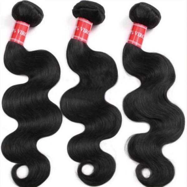 100g Brazilian Peruvian Real Virgin Human Hair Extensions Wefts 7A Weave #2 image