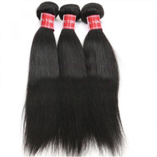 100g Brazilian Peruvian Real Virgin Human Hair Extensions Wefts 7A Weave #4 image
