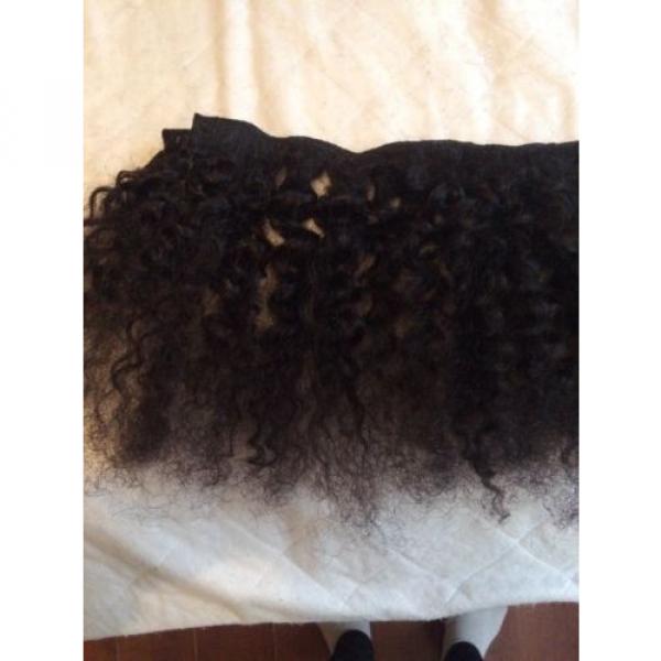 100% Virgin Brazilian Peruvian Malaysian kinky Curly Human Hair Weave 1 Bundle #2 image