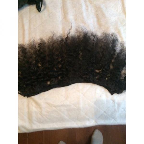 100% Virgin Brazilian Peruvian Malaysian kinky Curly Human Hair Weave 1 Bundle #4 image