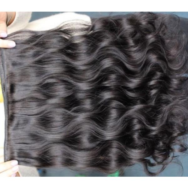100% Finest Peruvian Unprocessed Virgin Hair Wavy Weave 1B 16&#034; 18&#034; 20&#034; 20&#034; 400g #2 image