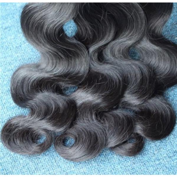 100% Finest Peruvian Unprocessed Virgin Hair Wavy Weave 1B 16&#034; 18&#034; 20&#034; 20&#034; 400g #3 image