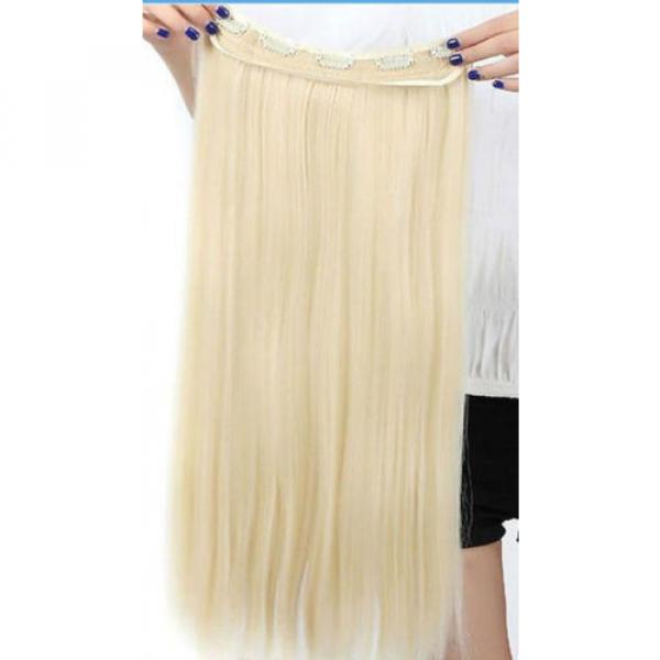 Peruvian Virgin Human Hair Extensions or One Piece Clip-In - Blond or Black - 7A #5 image