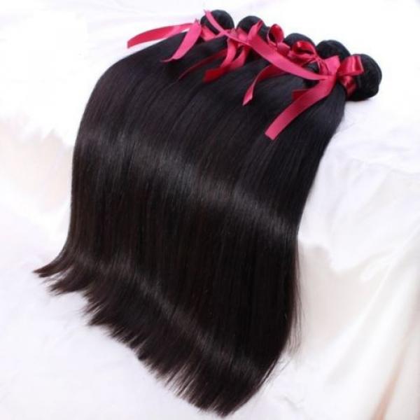 300g Thick 3 Bundles 7A Brazilian Peruvian 100% Unprocessed Virgin Human Hair #4 image