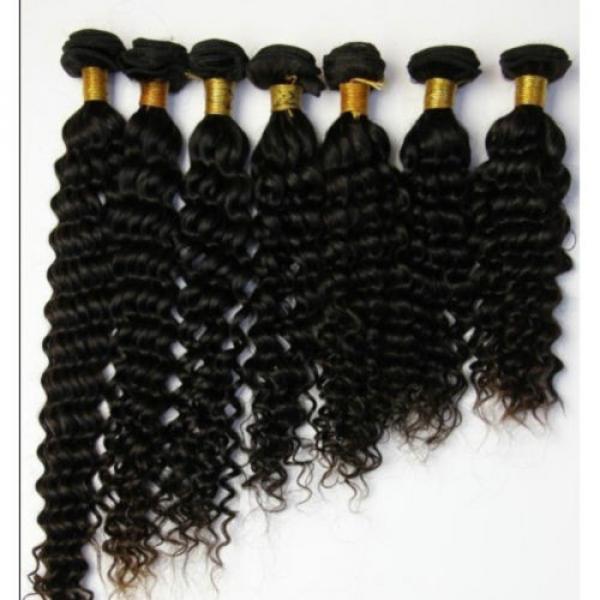100%Virgin Peruvian Deep Wave Human Hair Extension unprocessed weft Bundle100g7A #2 image