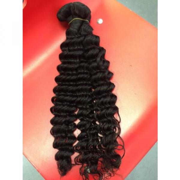 100%Virgin Peruvian Deep Wave Human Hair Extension unprocessed weft Bundle100g7A #3 image