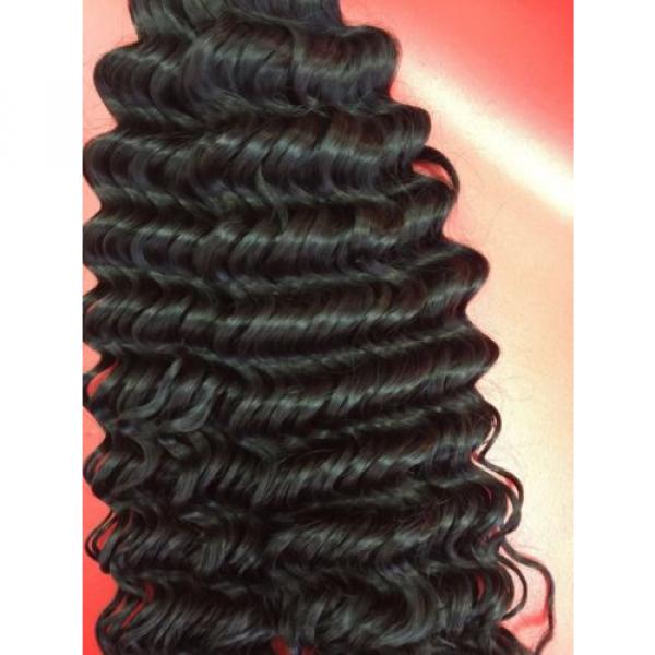 100%Virgin Peruvian Deep Wave Human Hair Extension unprocessed weft Bundle100g7A #4 image