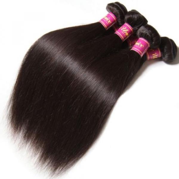 UNice Hair 7A Grade Peruvian Straight Virgin Hair 3 Bundles, 100% Unprocessed 8 #4 image