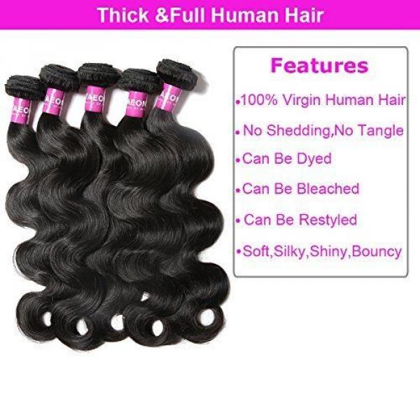 Hair Peruvian 3 Bundles Body Wave 5A Unprocessed Virgin Human Weave8&#034; 10&#034; 12&#034; #3 image