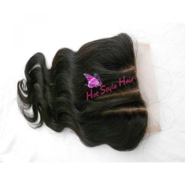 14&#034; Top Lace Closure Unprocessed Peruvian Virgin Hair 3 Way Part Closure 4x4 #1 image