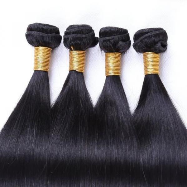 Yaweida Hair 7A Peruvian Virgin Straight Hair Weave 4 Bundles 100% Unprocessed #5 image