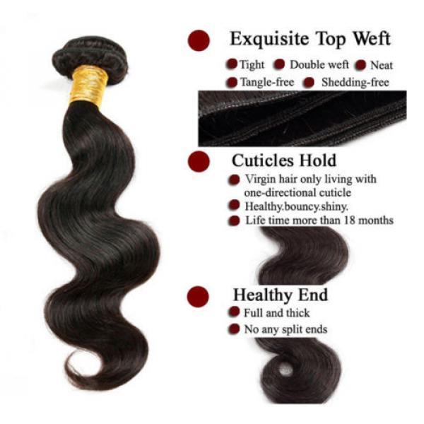 Peruvian Body Wave Real Virgin Human Hair ONE Bundle Wavy Lovely Remy Hair 7A #2 image