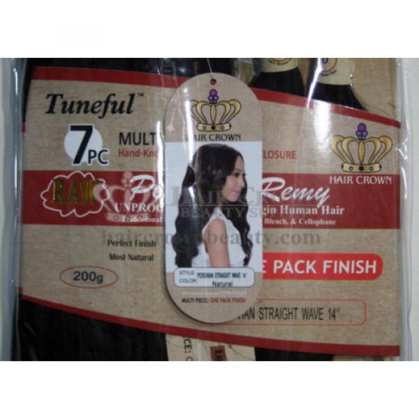 Tuneful Raw Unprocessed Peruvian Virgin Hair Straight Wave 7PC 1 Pack Finish+Cls #2 image