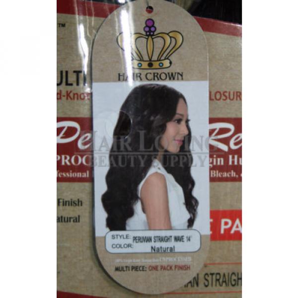 Tuneful Raw Unprocessed Peruvian Virgin Hair Straight Wave 7PC 1 Pack Finish+Cls #3 image