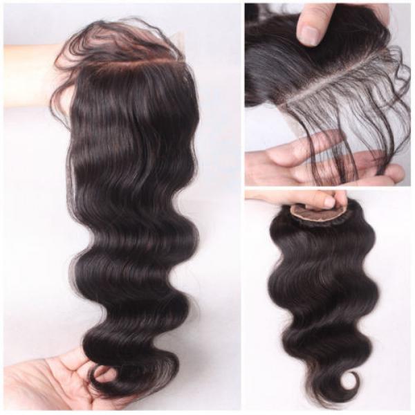 9A Peruvian Hand Made Human Hair Lace Closure 4 inch by 4 inch 4&#039;&#039;X4&#039;&#039; #2 image