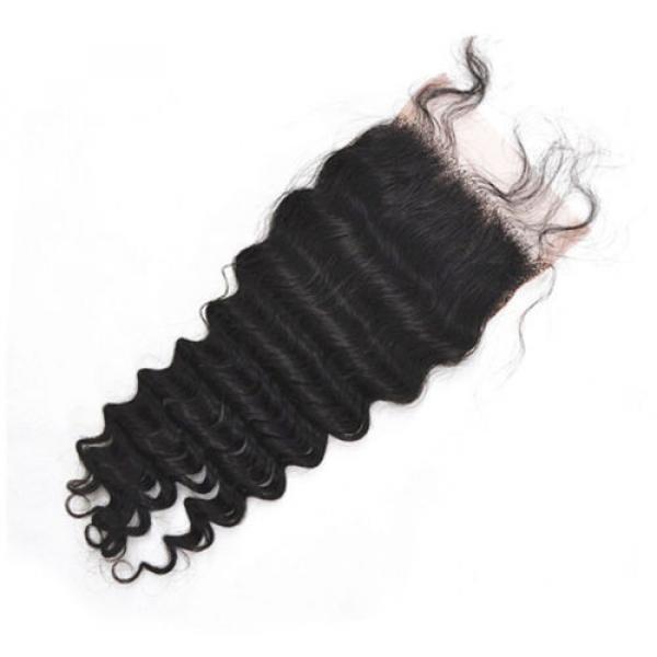 9A Peruvian Hand Made Human Hair Lace Closure 4 inch by 4 inch 4&#039;&#039;X4&#039;&#039; #4 image