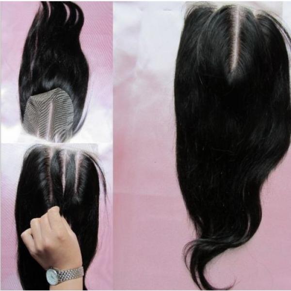 3 Ways Parting 100% Peruvian LaceTop Closure Virgin Human Hair Extension 4x4  5A #4 image