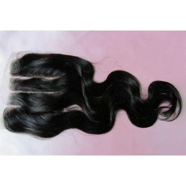 3 Ways Parting 100% Peruvian LaceTop Closure Virgin Human Hair Extension 4x4  5A #5 image