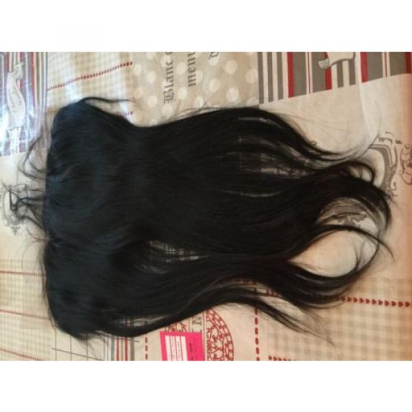 16&#034;  Peruvian Virgin Hair Lace Frontal. 13x6 Natural Black. #4 image