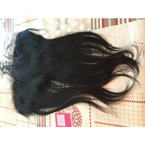 16&#034;  Peruvian Virgin Hair Lace Frontal. 13x6 Natural Black. #5 image