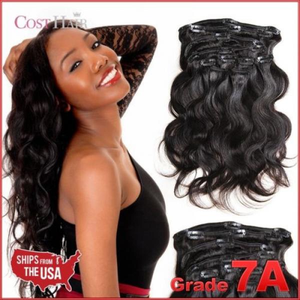 [Grade 7A] 100% Peruvian Virgin Human Hair 10 PCS Clip-In Full Head Set #1 image