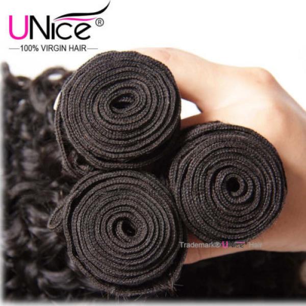 UNice Peruvian Curly Virgin Hair Weave 3 Bundles 100% 8A Human Hair Extensions #3 image