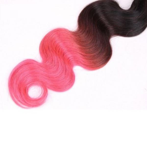Luxury Peruvian Pink Ombre Body Wave Virgin Human Hair Extensions #4 image