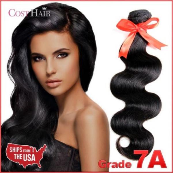 [Grade 7A] 1 Bundle/ 100g Unprocessed 100% Peruvian Virgin Human Hair Body Wave #1 image