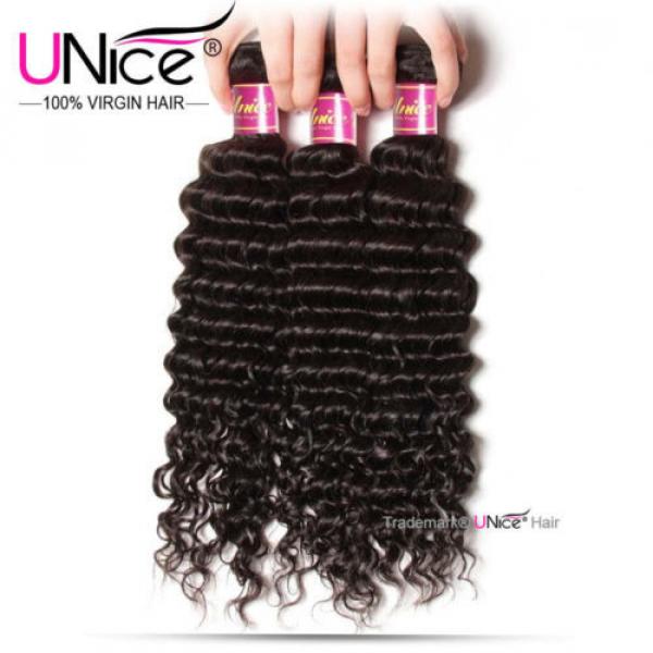 Peruvian Deep Wave Human hair 1 Bundles 8A Virgin Curly Hair Extensions US STock #2 image