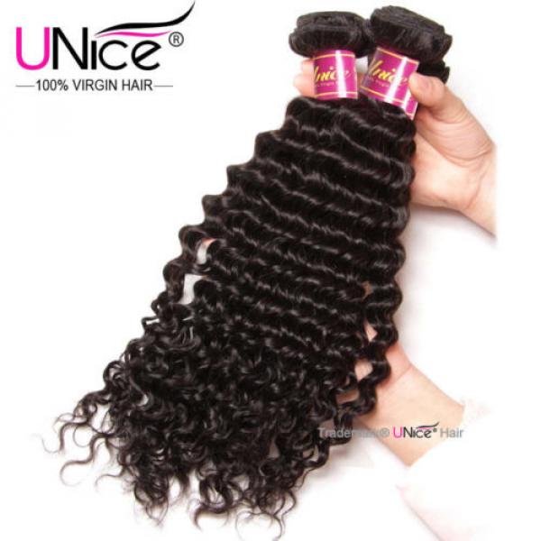 Peruvian Deep Wave Human hair 1 Bundles 8A Virgin Curly Hair Extensions US STock #3 image